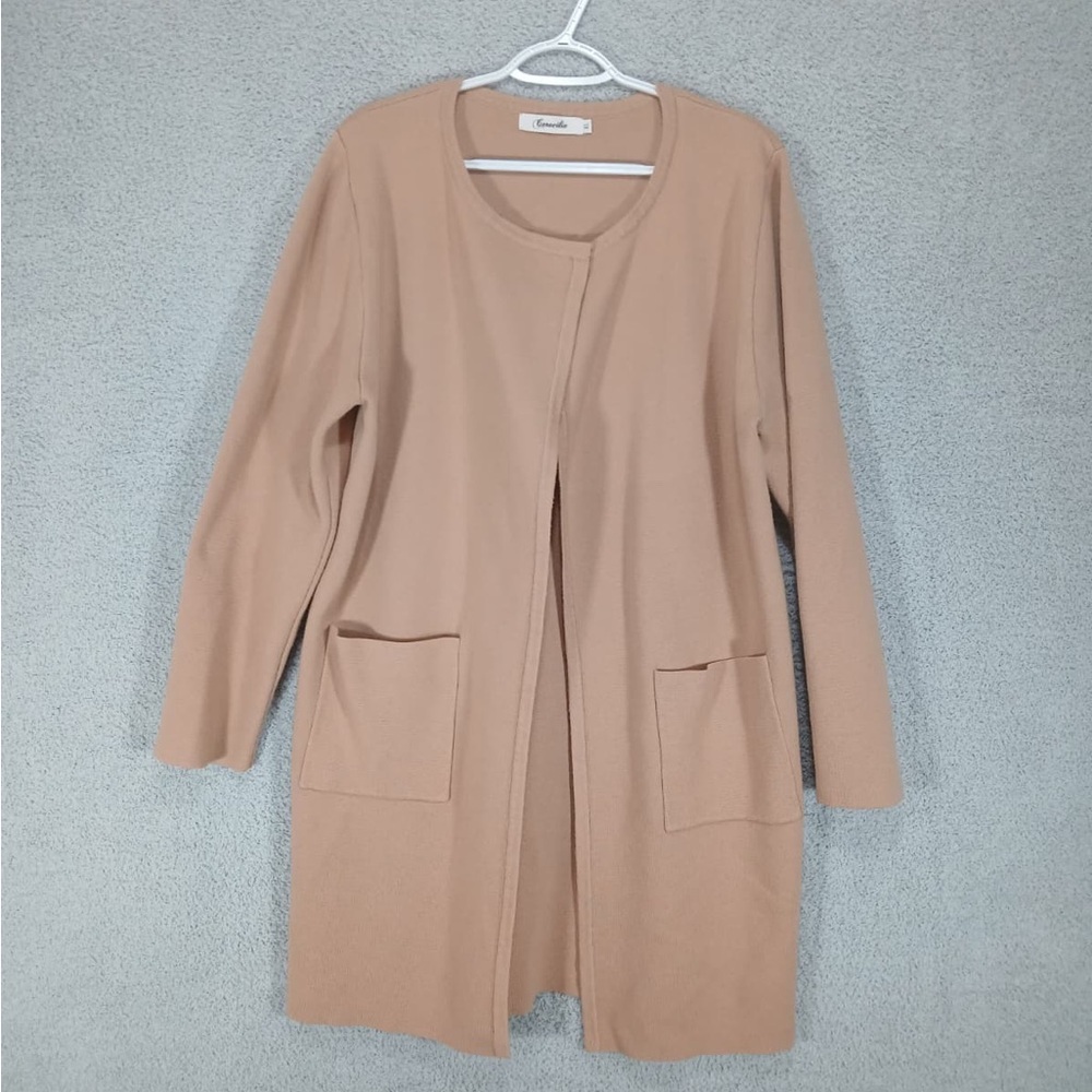 Caracilia Pink Cream Open Front Cardigan Size XL